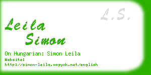 leila simon business card